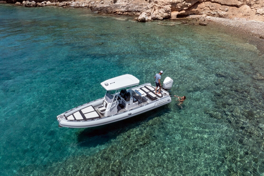 Highfield boat from above